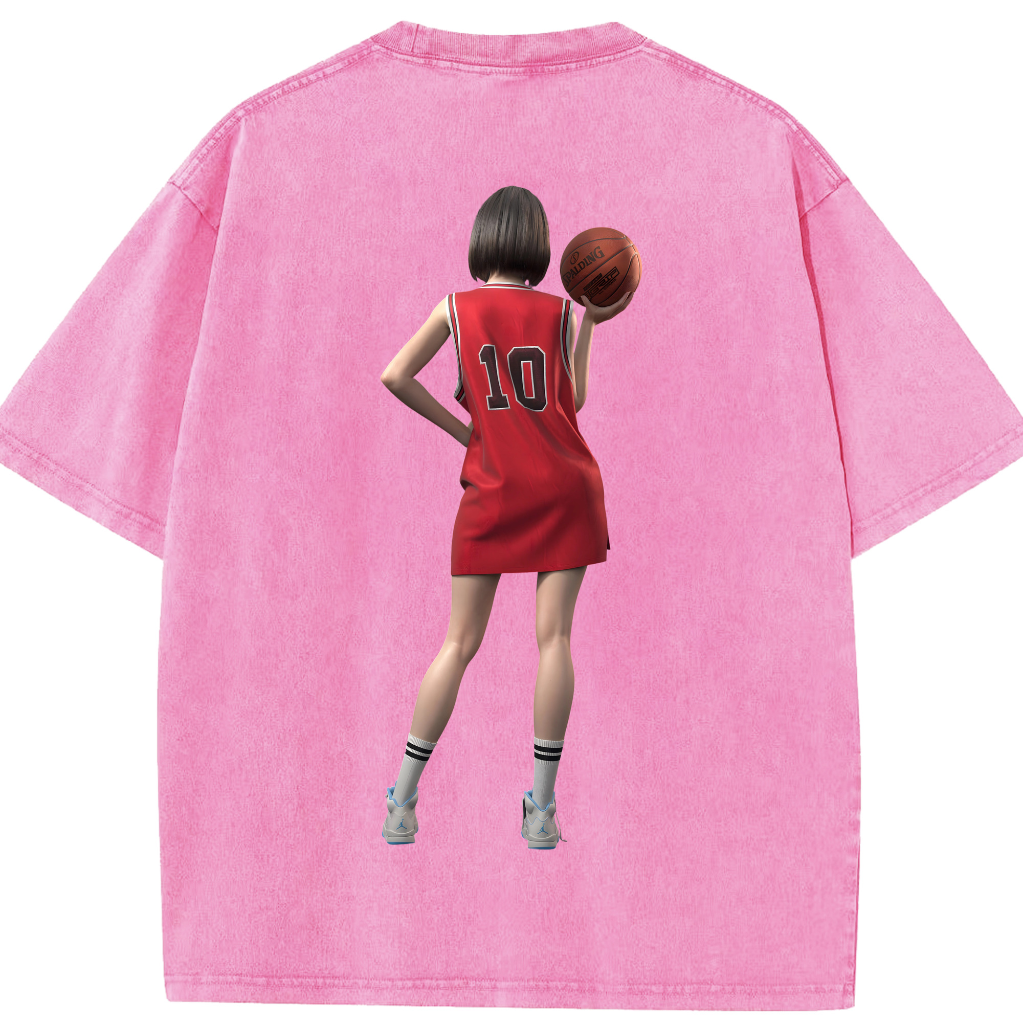 SLAM DUNK／スラムダンク 綿100% ヴィンテージ風 半袖Tシャツ（背面プリント）